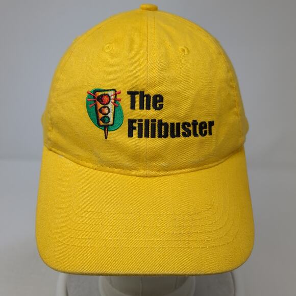 The Filibuster Strapback Baseball Cap Yellow One Size Adjustable Embroidered AMC - Picture 2 of 11